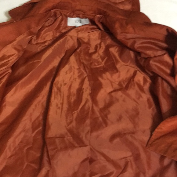 Ladies burnt orange light weight z size 2 pea coat hooded. - Picture 4 of 8